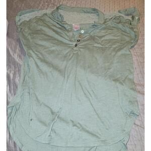 NOBO No Boundaries Juniors Large 11–13 Olive Green Lace Back Henley Top